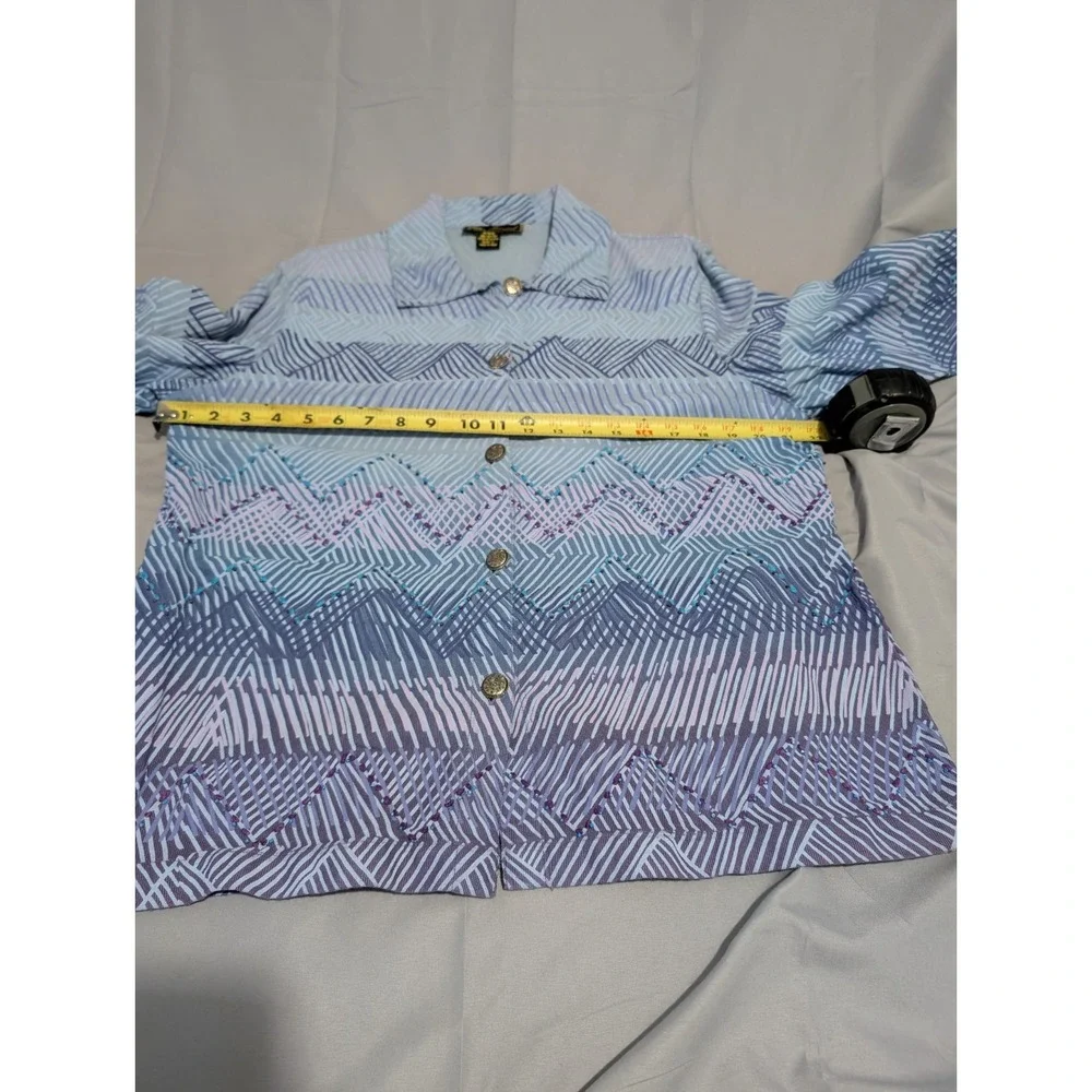 Vintage‎ Mirasol 100% Cotton Southwestern Jacket L Concho Buttons Boho Western